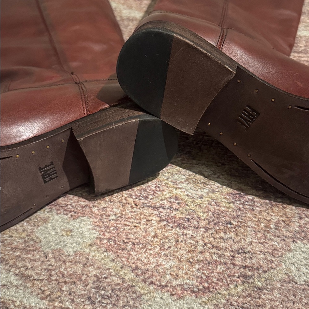 NEW Frye Melissa button 2 tall boots brown 8.5 - Picture 7 of 8